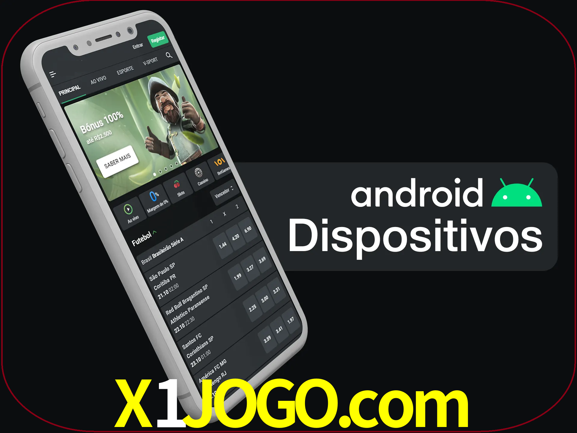 O aplicativo suporta a maioria de todos os dispositivos Android.
