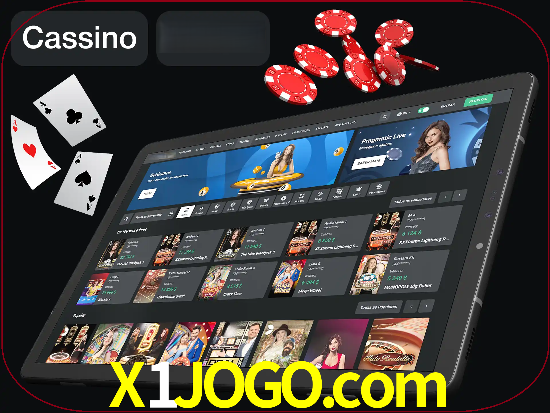Jogue vários jogos de cassino em nosso cassino.