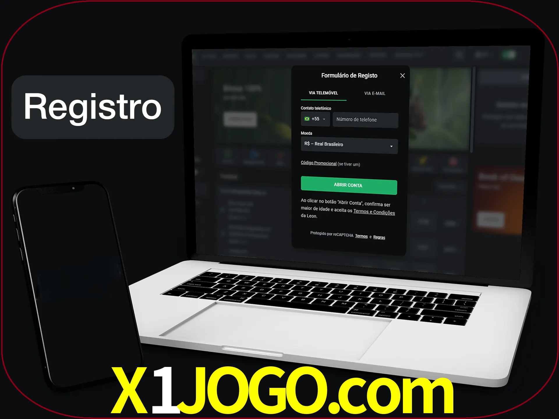O registro na LeonBet é simples.