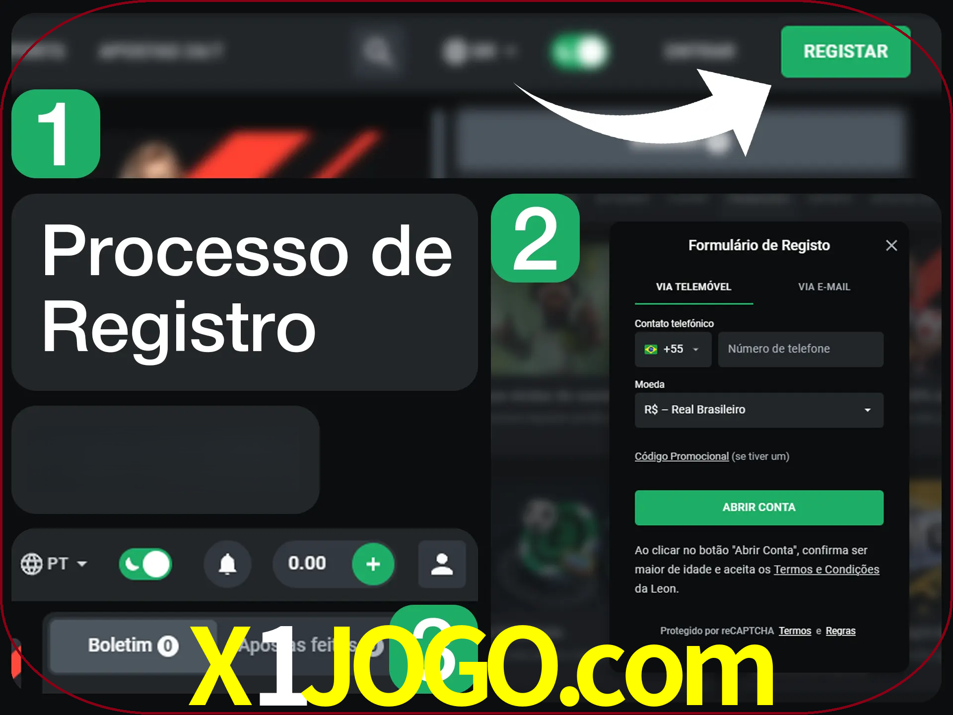 O processo de registro na LeonBet é simples.